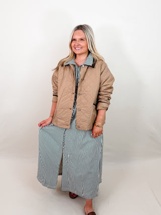 Drew Mini Dress with Haylee Quilted Jacet