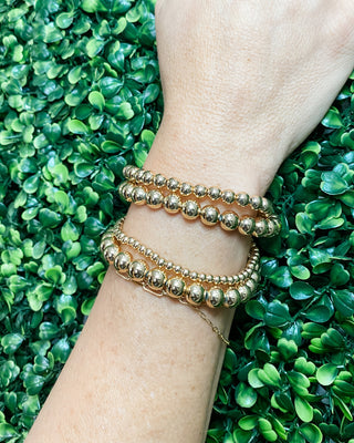 Gold Ball Layer Stretch Bracelet