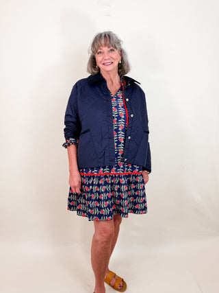 Josie Print Dress with Haylee Quilted Jacket