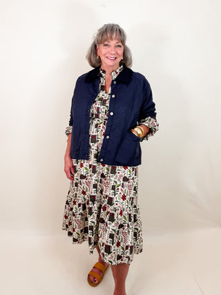 Mabel Midi Dress with Haylee Quilted JAcket