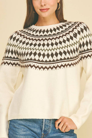 Nordic Pattern Knit Sweater