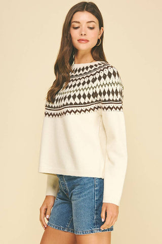 Nordic Pattern Knit Sweater