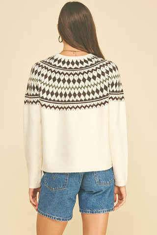 Nordic Pattern Knit Sweater