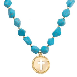 Roswell Cross Coin Necklace