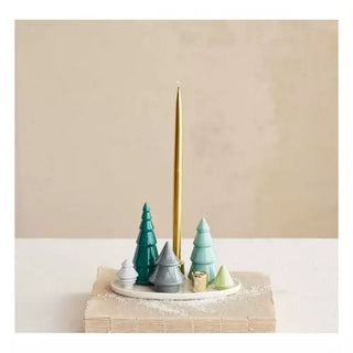 Forest Stoneware Candle Holder