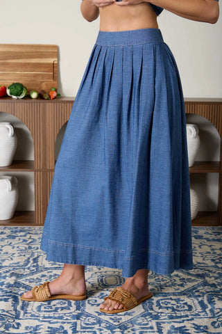 Blaire Denim Midi Skirt