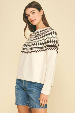 Nordic Pattern Knit Sweater