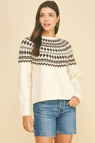 Nordic Pattern Knit Sweater
