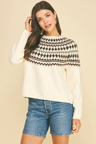 Nordic Pattern Knit Sweater