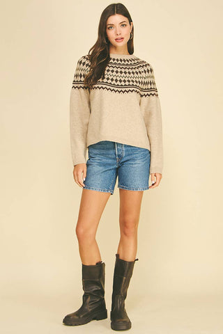 Nordic Pattern Knit Sweater