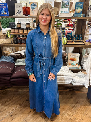Estrella Denim Maxi Dress