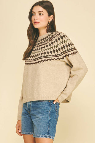 Nordic Pattern Knit Sweater