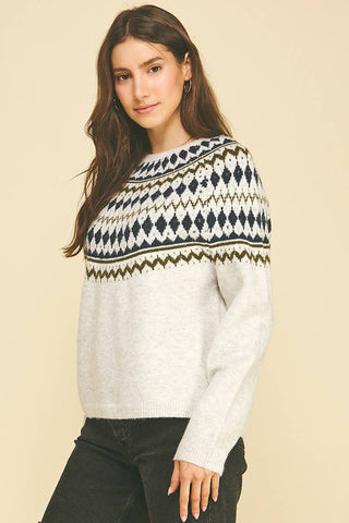 Nordic Pattern Knit Sweater