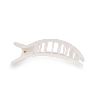 Round Flat Hair Clip | Medium | Coconut White
