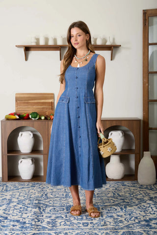 sutton midi dress Sutton Denim Midi Dress Medium