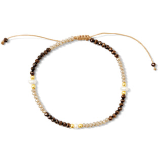 Crystal & Pearl Adjustable Bracelet
