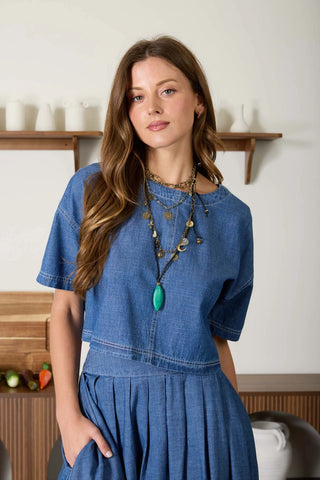 Lindy Denim Top