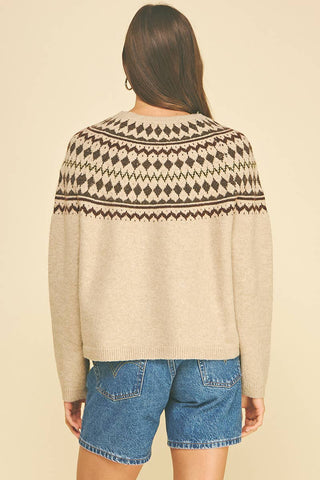 Nordic Pattern Knit Sweater