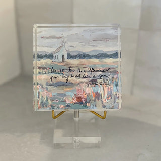 Lauren Dunn Acrylic Scripture Block Luke 12:27-28