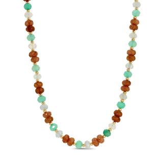 Splendid Iris Vibrant Stone Statement Necklace