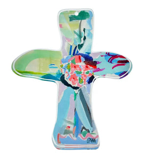 Lauren Dunn Blue Everlasting Love Acrylic Cross