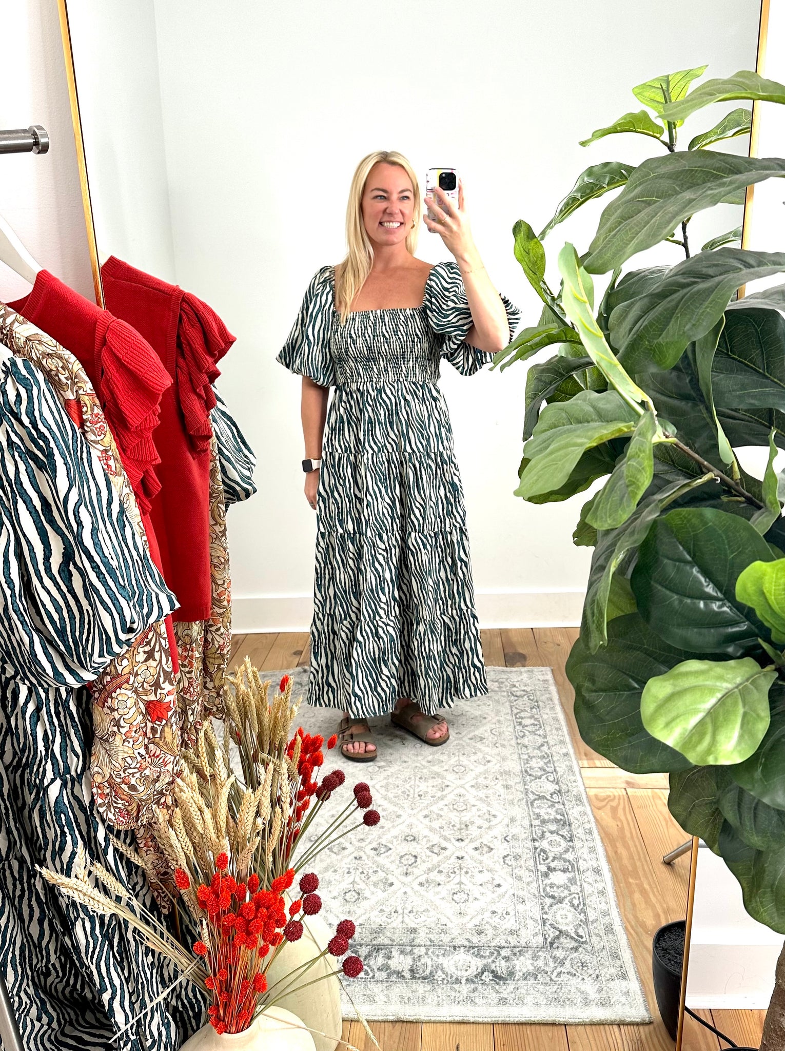 Riley Printed Midi Dress
