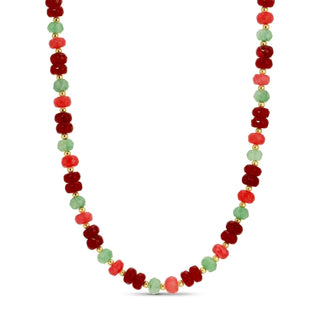Splendid Iris Vibrant Stone Statement Necklace