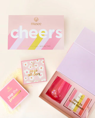 Musee Cheers - Wine Glass + Bath Salts Set