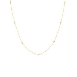 Splendid Iris Gold  Cubic Zirconia Accented Necklace