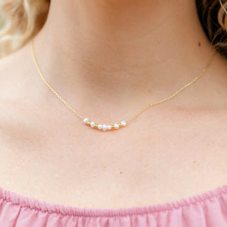 Splendid Iris Delicate Pearl Accented Necklace