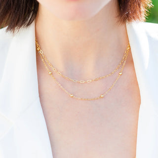 Splendid Iris Gold Double Apparel Necklace
