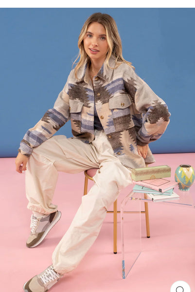 Tribal Print  Shacket