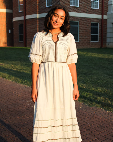 Jillian Embroidered Maxi Dress