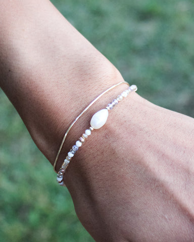 Pearl & Glass Bead Bracelet