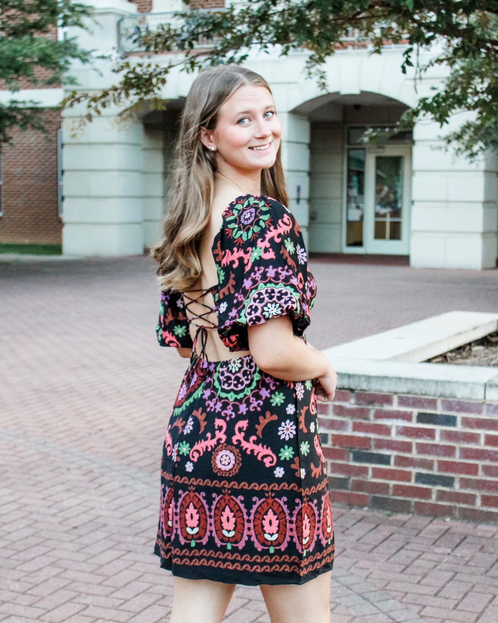 Danica Lace Up Mini Dress