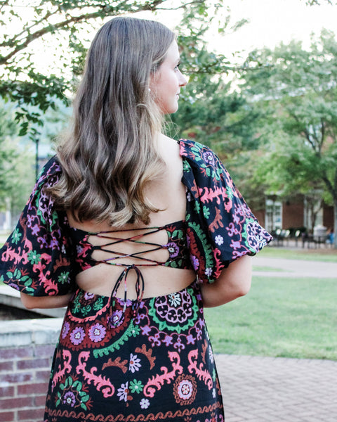 Danica Lace Up Mini Dress