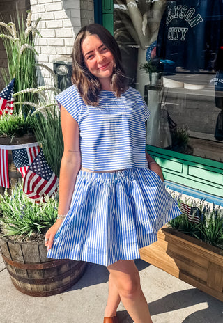 Noah Striped Skirt Set