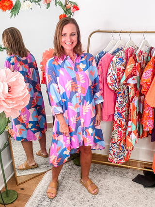 Faith Printed Shirt Dress