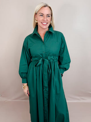 Olive Juice Cotton Dress