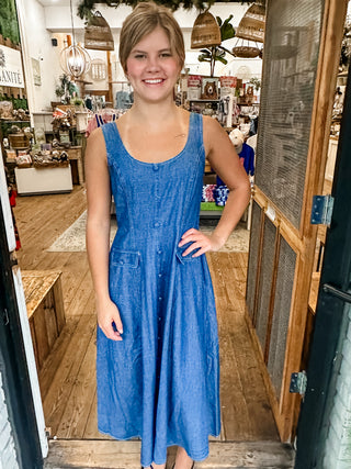 Sutton Denim Midi Dress