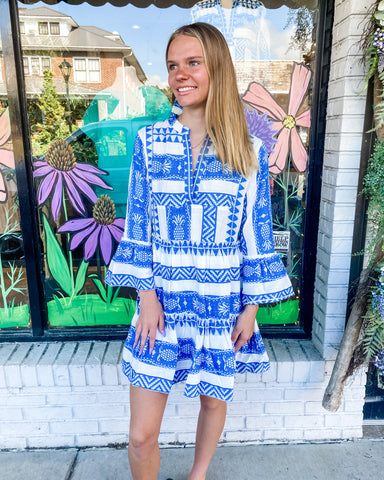 Collins Embroidered Mini Dress