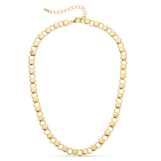 18k gold plated necklace with an endless loop design. Statement, effortless, and elegant.  