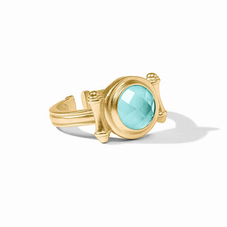 Julie Vos Bamboo Stone Ring with Aqua Stone