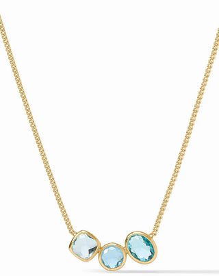 Julie Vos Kaleidoscope Delicate Necklace with Blue Stone