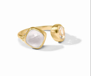 Julie Vos Kaleidoscope Ring with White and Clear Stone