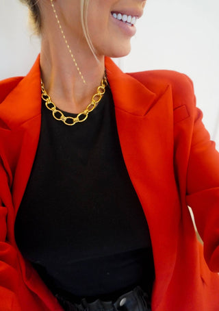 Large Link Gold Necklace