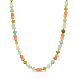 Splendid Iris Vibrant Stone Statement Necklace