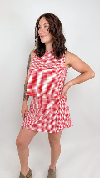 Collier Gingham Skort Set