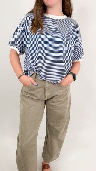 Marina Barrel Cropped Pants
