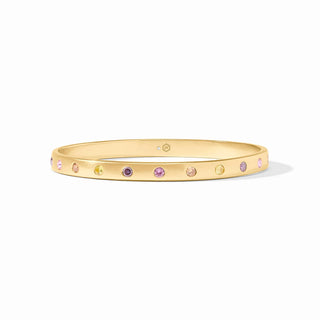 Julie Vos Gold Rainbow Bangle Pink Dawn